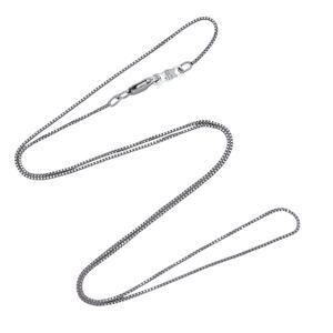 Estate Sterling Silver 925 0.8mm Box Chain Necklace 18"